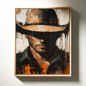 cowboy western wall art in rustic ranch style