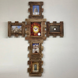 Eucalyptus Wood 3 Piece Wall Photo Frame Collage | Farmhouse World