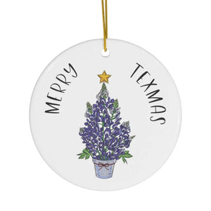 Bluebonnet Tree Ornament Merry Texmas | Farmhouse World