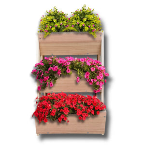 3 tiered cedar planter stand for patio garden