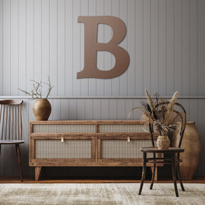 Custom Initial Block Style Metal Sign | Farmhouse World