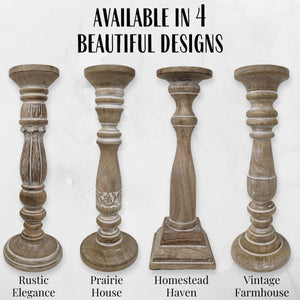 Farmhouse Candle Holders - 4 Styles | Farmhouse World