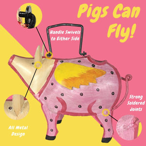 Flying Pig Metal Watering Can | Farmhouse World
