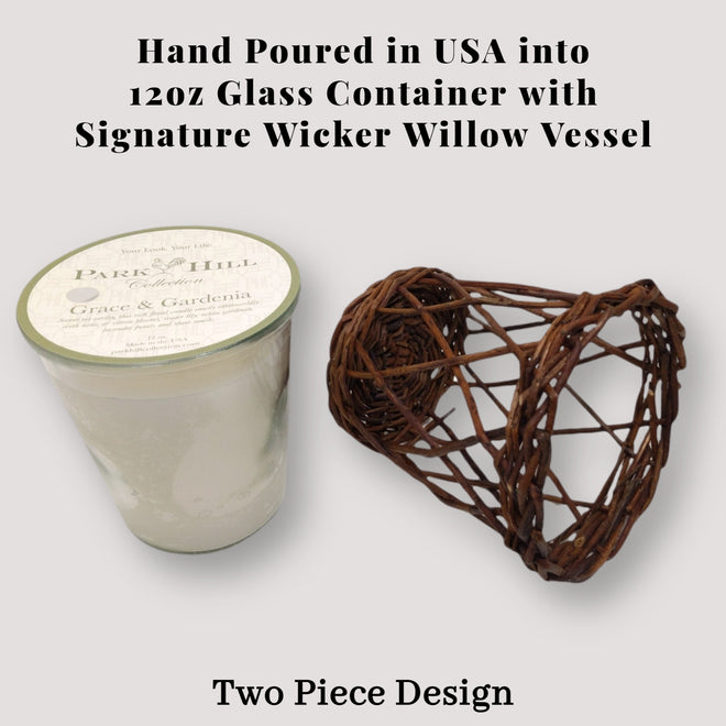 Park Hill Candle Grace and Gardenia Scent 12oz | Farmhouse World