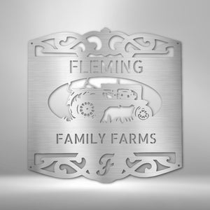 Personalized Classic Tractor Metal Sign | Farmhouse World