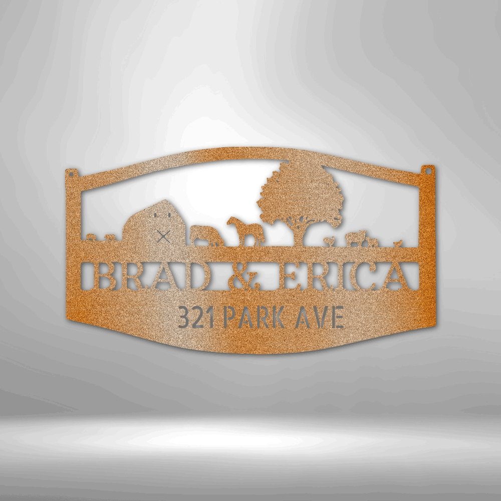 Personalized Farm Scene Sign | Farmhouse World