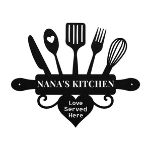 Personalized Kitchen Metal Sign | Farmhouse World
