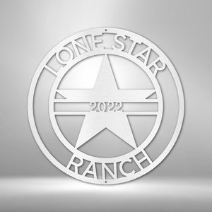 Personalized Star Decor Sign with Middle Line | Farmhouse World