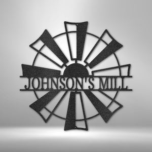 Personalized Windmill Steel Sign | Farmhouse World