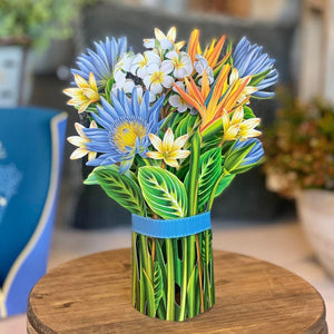Pop-Up Flower Bouquet Greeting Card - Tropical Bloom | Farmhouse World