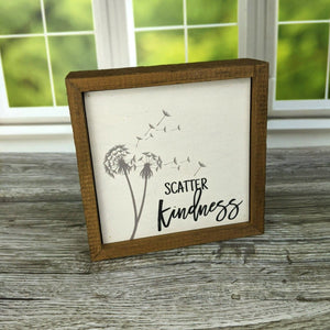 Scatter Kindness 6x6 Wall Art Sign | Farmhouse World