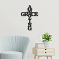 Amazing Grace Cross Metal Sign | Farmhouse World