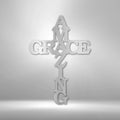 Amazing Grace Cross Metal Sign | Farmhouse World