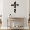 Amazing Grace Cross Metal Sign | Farmhouse World