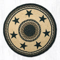 Barn Star Round Rug Handwoven with 100% Natural Jute and Hand Stenciled 27" | Farmhouse World