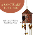 Birdhouse Wind Chimes - Orange | Farmhouse World