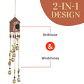 Birdhouse Wind Chimes - Orange | Farmhouse World