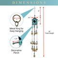 Birdhouse Wind Chimes - Turquoise | Farmhouse World