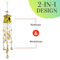 Birdhouse Wind Chimes - Yellow | Farmhouse World