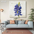 Bluebonnet of Texas Flower Gallery Wrapped Canvas Wall Art - 5" to 48" Sizes | Farmhouse World
