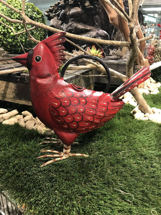 Cardinal Watering Can for Indoor or Outdoor Use - Great for Red Bird Decor | Farmhouse World
