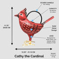 Cardinal Watering Can for Indoor or Outdoor Use - Great for Red Bird Decor | Farmhouse World