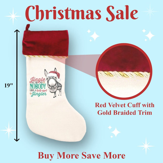 Christmas Stocking - Jingle All The Way | Farmhouse World