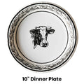 Cow Paper Plates - Dinner & Salad Dessert - 16 Pack | Farmhouse World