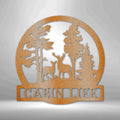Custom Cabin Life Deer in the Woods - Steel Sign | Farmhouse World