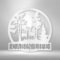 Custom Cabin Life Deer in the Woods - Steel Sign | Farmhouse World