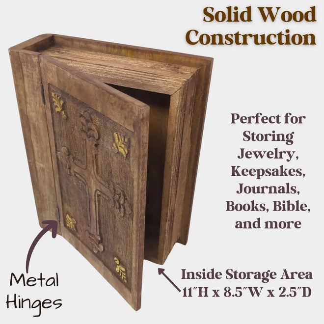 Decorative Wooden Bible Box | Farmhouse World