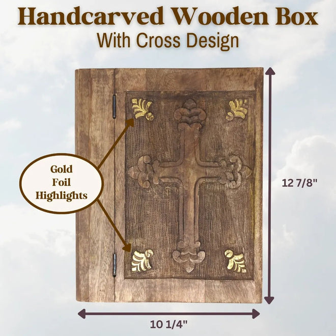 Decorative Wooden Bible Box | Farmhouse World