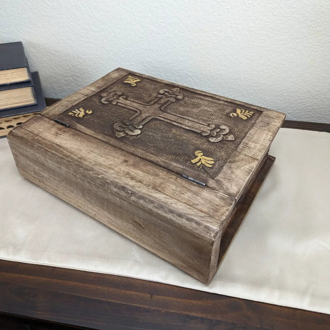 Decorative Wooden Bible Box | Farmhouse World