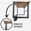 Denali Wood and Metal Organizer Wall Shelf | Farmhouse World