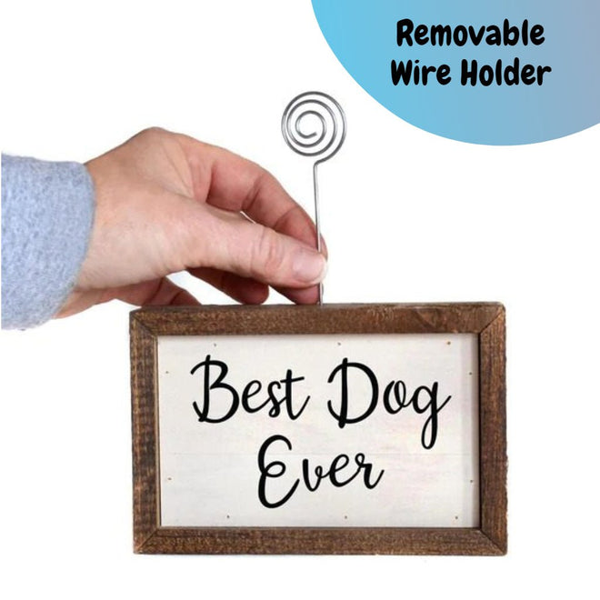 Dog Decor Tabletop Picture Holder - Best Dog Ever | Farmhouse World