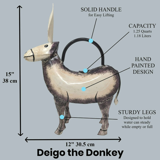 Donkey Metal Watering Can | Farmhouse World