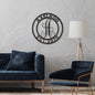 Established Family Name Metal Sign with Monogrammed Initial - Round | Farmhouse World
