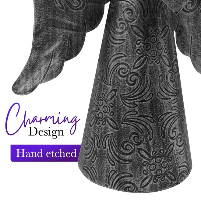 Etched Angel Bell Pendant | Farmhouse World