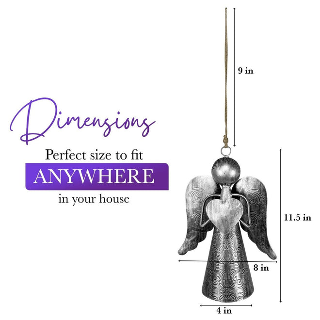 Etched Angel Bell Pendant | Farmhouse World