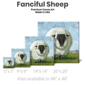 Fanciful Sheep Gallery Wrapped Canvas Wall Art - 5" to 48" Sizes | Farmhouse World