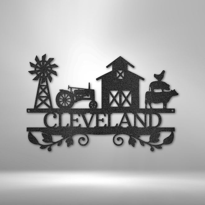 Farm Life Metal Sign Personalized | Farmhouse World