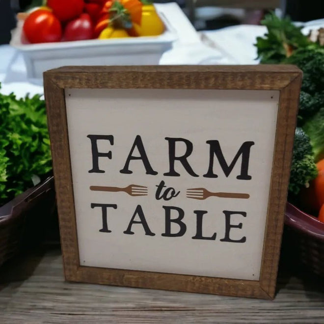 Farm to Table Farmhouse Sign | Farmhouse World