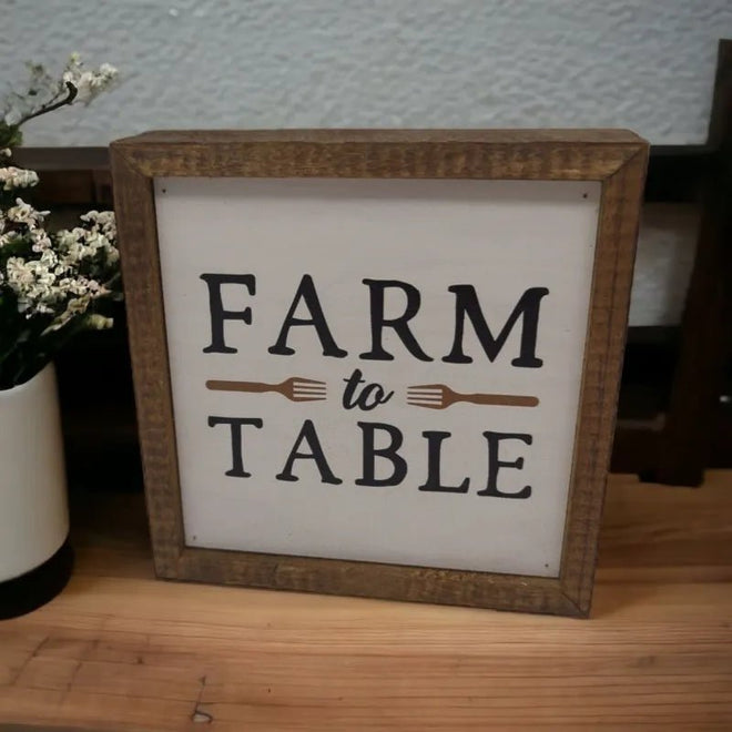 Farm to Table Farmhouse Sign | Farmhouse World