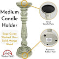 Farmhouse Candle Holders Set of 3 - Wooden Candle Holders with Distressed Finish for a Vintage Antique Decor Look | Farmhouse World