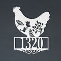 Floral Chicken Address Sign | Farmhouse World