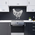 Floral Chicken Metal Sign | Farmhouse World