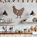 Floral Chicken Metal Sign | Farmhouse World