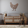 Floral Chicken Metal Sign | Farmhouse World