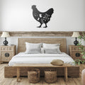 Floral Chicken Metal Sign | Farmhouse World