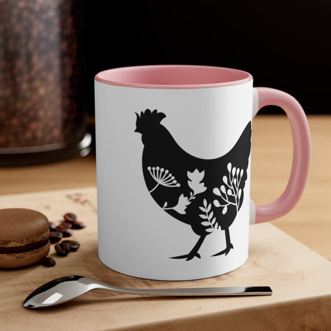 Floral Rooster Mug 11oz | Farmhouse World
